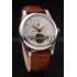 Jaeger Le Coultre Master Control Tourbillon White Dial Brown Leather Strap