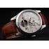 Jaeger Le Coultre Master Control Tourbillon White Dial Brown Leather Strap