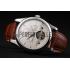 Jaeger Le Coultre Master Control Tourbillon White Dial Brown Leather Strap