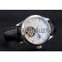 Replica Jaeger LeCoultre Master Moonphase Tourbillon White Dial Stainless Steel Case Black Leather Strap