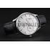 Swiss Jaeger LeCoultre Master Ultra Thin Reserve De Marche White Dial Stainless Steel Case Black Leather Strap Replica