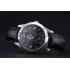 Jaeger LeCoultre Master Black Dial Black Leather Band Stainless Steel Bezel  622079 Replica