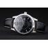 Jaeger Le Coultre Swiss Master Control Stainless Steel Bezel Black Leather Strap 7593