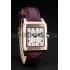 Replica Jaeger le Coultre Reverso Squadro Lady Brown Leather Strap White Dial 41965