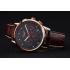 Longines Column Wheel Black Dial Two Tone Case Brown Leather Strap