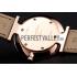 Swiss Longines Grande Classique White Dial Roman Numerals Rose Gold Case Brown Leather Strap