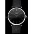 Replica Swiss Longines Grande Classique Black Dial Stainless Steel Case Black Leather Strap