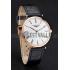 Swiss Longines Grande Classique White Dial Roman Numerals Rose Gold Case Black Leather Strap Replica