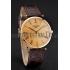 Cheap Swiss Longines Grande Classique Gold Dial Roman Numerals Gold Case Brown Leather Strap