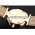 Cheap Swiss Longines Grande Classique Gold Dial Roman Numerals Gold Case Brown Leather Strap