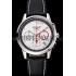 Longines Column Wheel White Dial Silver Stainless Steel Case Black Leather Strap