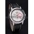 Longines Column Wheel White Dial Silver Stainless Steel Case Black Leather Strap