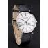 Swiss Longines Grande Classique White Dial Roman Numerals Stainless Steel Case Black Leather Strap