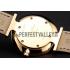 Swiss Longines Grande Classique White Dial Roman Numerals Gold Case Black Leather Strap