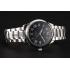 Replica Swiss Longines Master Black Dial Roman Numerals Hour Markers Stainless Steel Bracelet 1453933