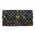 Cheap Louis Vuitton Monogram Multicolore M60005 Black Wallet Ladies