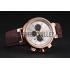 Louis Vuitton Tambour LV277 Chronograph White Dial Rose Gold Case Brown Rubber Strap