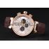 Louis Vuitton Tambour LV277 Chronograph White Dial Rose Gold Case Brown Rubber Strap