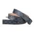 Louis Vuitton  Black Ruthanium Finished Logo Buckle Louis Vuitton Graphite Leather Belt