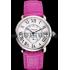 Replica Cartier Ronde Louis Cartier White Dial Stainless Steel Case Fuchsia Leather Strap