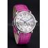 Replica Cartier Ronde Louis Cartier White Dial Stainless Steel Case Fuchsia Leather Strap