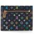 Louis Vuitton Monogram Multicolore M60283 Black Canvas Ladies Wallet