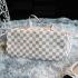 Louis Vuitton Shopping Bag Handbag Genuine Leather  White Replica