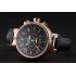 Replica Louis Vuitton Tambour LV Cup Regate Black Dial Rose Gold Case Black Leather Strap