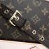 Louis Vuitton Monogram Canvas M40578 Black Cow Leather 2way