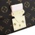 Louis Vuitton Monogram Canvas M40578 Black Cow Leather 2way