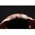 Cartier Ronde Louis Gold Diamond Case White Dial Pink Leather Bracelet 1454007