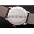 Cartier Ronde Louis Cartier White Dial Gold Case Black Leather Strap Replica