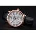 Cartier Ronde Louis Cartier White Dial Gold Case Black Leather Strap Replica