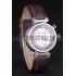 Replica Louis Vuitton Tambour Brown Leather Bracelet White Dial 801420