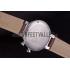 Replica Louis Vuitton Tambour Brown Leather Bracelet White Dial 801420