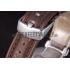 Replica Louis Vuitton Tambour Brown Leather Bracelet White Dial 801420