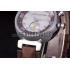 Replica Louis Vuitton Tambour Brown Leather Bracelet White Dial 801420