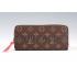 Replica Louis Vuitton Monogram Canvas Zippy Wallet With Rose Leather Zipper Pull 608253