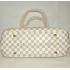 Louis Vuitton Damier Canvas N48109 White Canvas Large Bag