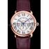 Cartier Ronde Louis Cartier White Dial Gold Case Purple Leather Strap