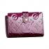 Quality Louis Vuitton Monogram Vernis M91524 Purple Small Wallet