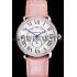 Replica Cartier Ronde Louis Cartier White Dial Stainless Steel Case Diamond Bezel Pink Leather Strap