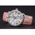 Replica Cartier Ronde Louis Cartier White Dial Stainless Steel Case Diamond Bezel Pink Leather Strap