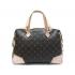 Louis Vuitton Monogram Canvas M40325 Brown Cow Leather Large Bags