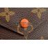 Louis Vuitton Monogram Canvas Compact Curieuse Wallet Orange 18926999 Replica