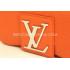 Louis Vuitton Evening Bag Clutch Orange Leather