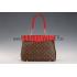 Louis Vuitton Monogram Pallas Shopper Bag Red