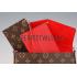 Louis Vuitton Monogram Felicie Chain Wallet Red 18926650