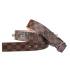 Louis Vuitton  Brown Ruthenium Finished Logo Buckle Louis Vuitton Damier Canvas Leather Belt Replica