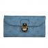 Louis Vuitton Mahina Leather M95550 Blue Cow Leather Wallet